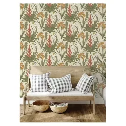 Ivory Botanical Villa Peel & Stick Wallpaper