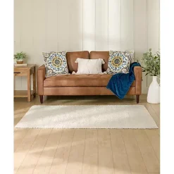 Ivory Boucle Area Rug, 4x6