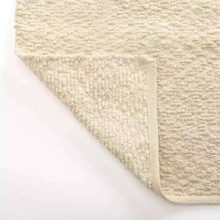 Ivory Boucle Runner, 2x6