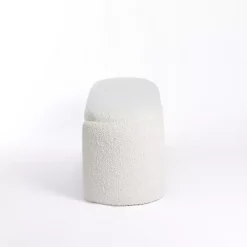 Ivory Boucle Storage Bench