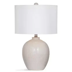 Ivory Chevron Ceramic Table Lamp