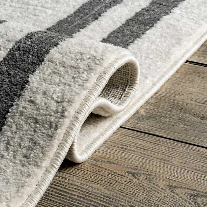 Ivory Classic Border Area Rug, 5x7