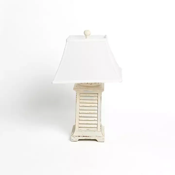 Ivory Coastal Shutter Table Lamp