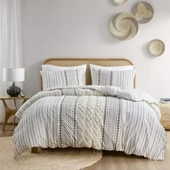 Ivory Cotton Tufted King 3-pc. Comforter Set