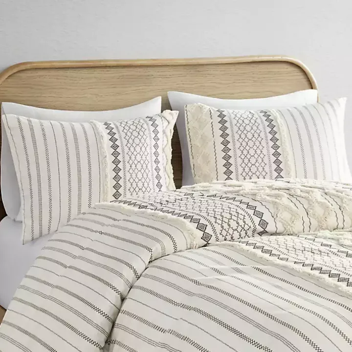 Ivory Cotton Tufted King 3-pc. Comforter Set