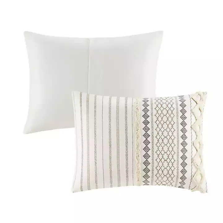 Ivory Cotton Tufted King 3-pc. Comforter Set