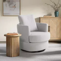 Ivory Elmhurst Swivel Accent Chair