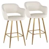 Ivory Faux Leather Marge Counter Stools, Set of 2