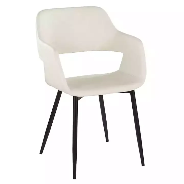 Ivory Faux Leather Marge Dining Chairs, Set of 2