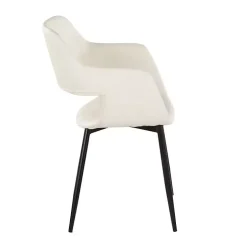 Ivory Faux Leather Marge Dining Chairs, Set of 2