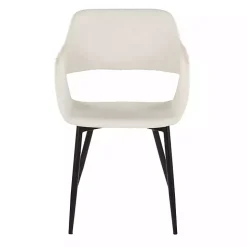 Ivory Faux Leather Marge Dining Chairs, Set of 2