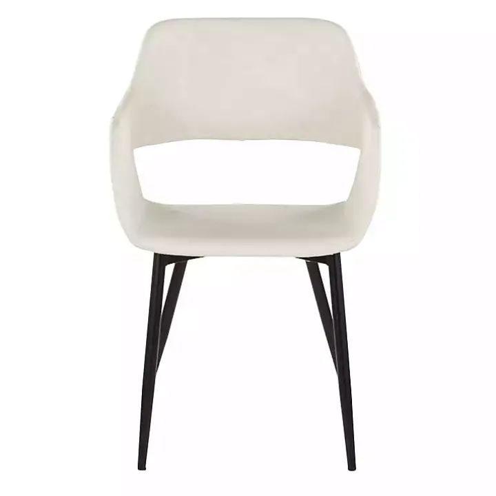 Ivory Faux Leather Marge Dining Chairs, Set of 2