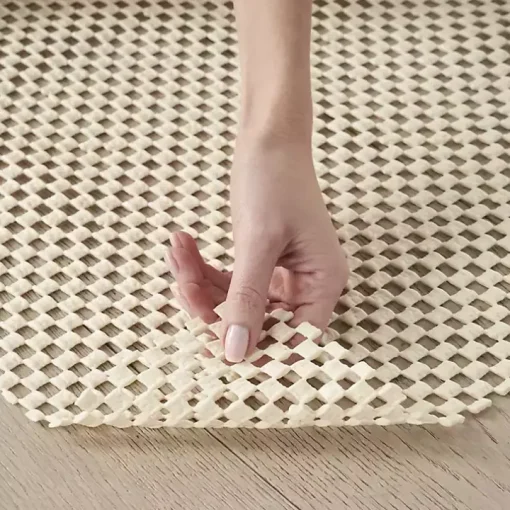 Ivory Gridlock Non-Slip Rug Pad, 5x8