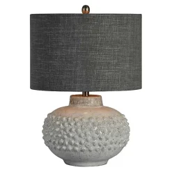 Ivory Hobnail Table Lamp