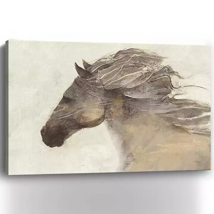 Ivory Into the Wind Canvas Art Print, 60x40 in.