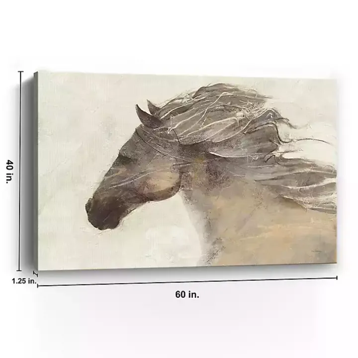 Ivory Into the Wind Canvas Art Print, 60x40 in.