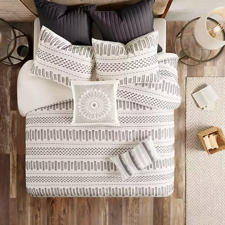 Ivory Jacquard Full/Queen 3-pc. Comforter Set