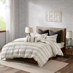Ivory Jacquard King 3-pc. Comforter Set
