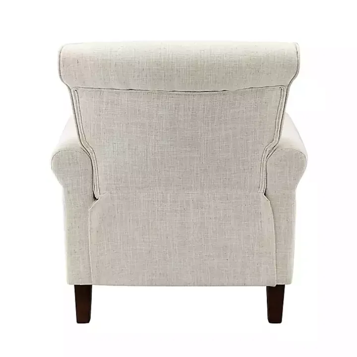 Ivory Miriam Nailhead Trim Armchair