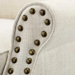 Ivory Miriam Nailhead Trim Armchair