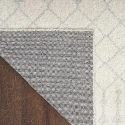 Ivory Moroccan Washable Runner, 2x8