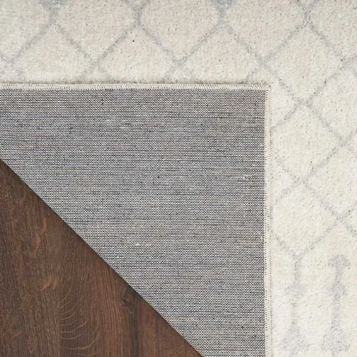 Ivory Moroccan Washable Runner, 2x8