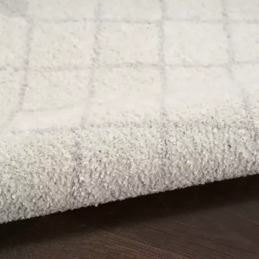 Ivory Moroccan Washable Runner, 2x8