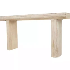Ivory Natural Wood Grain Console Table