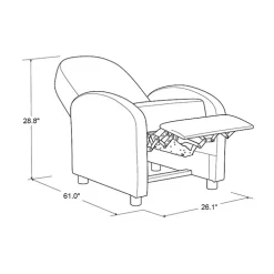 Ivory Rounded Push Back Recliner