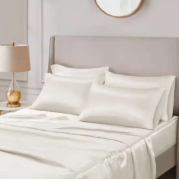 Ivory Satin 6-pc. Queen Sheet Set
