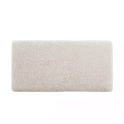 Ivory Sherpa & Walnut Rectangle Storage Ottoman