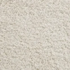 Ivory Sherpa & Walnut Rectangle Storage Ottoman