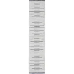 Ivory Striated Sphere Washable Runner, 2x10