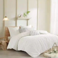 Ivory Tufted Cotton 7-pc. Full/Queen Duvet Set
