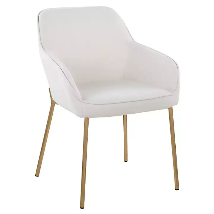 Ivory Upholstered Daniella Dining Chairs, Set of 2