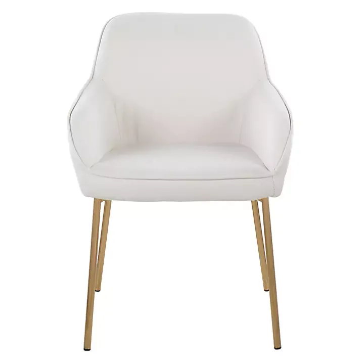 Ivory Upholstered Daniella Dining Chairs, Set of 2