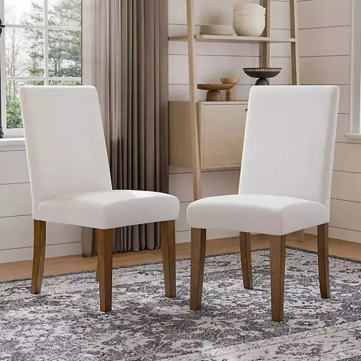 Ivory Upholstered Katie Dining Chairs, Set of 2