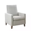Ivory Upholstered Push-Back Recliner