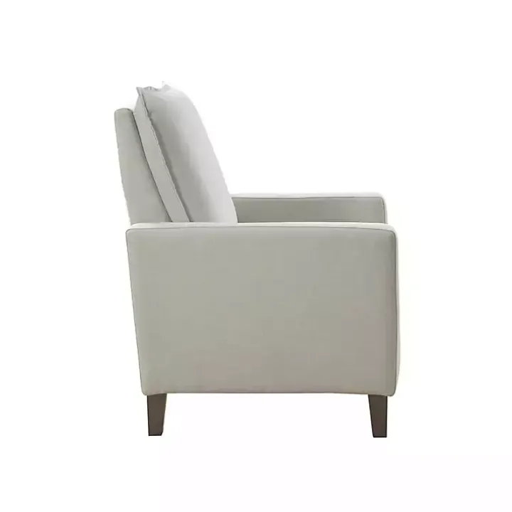Ivory Upholstered Push-Back Recliner