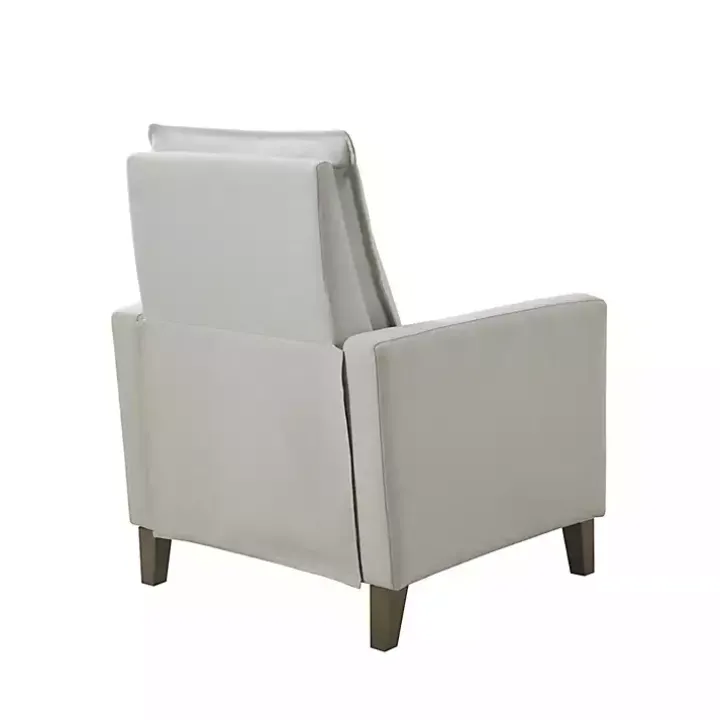 Ivory Upholstered Push-Back Recliner