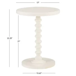 Ivory Wood Spindle Side Table