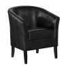 Jack Barrel Back Black Club Chair