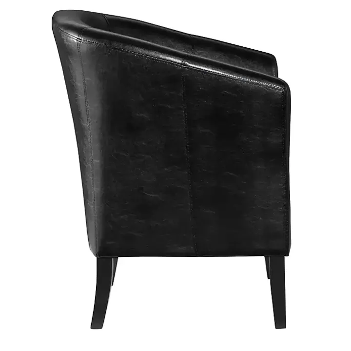 Jack Barrel Back Black Club Chair