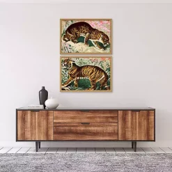 Jungle Cats Framed Art Prints, Set of 2