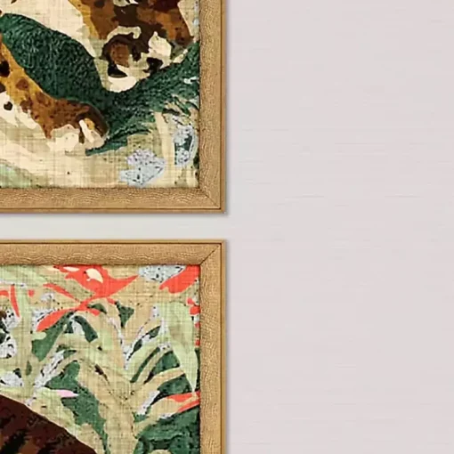 Jungle Cats Framed Art Prints, Set of 2