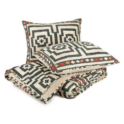 Justina Blakeney Black Hypnotic Queen Quilt Set