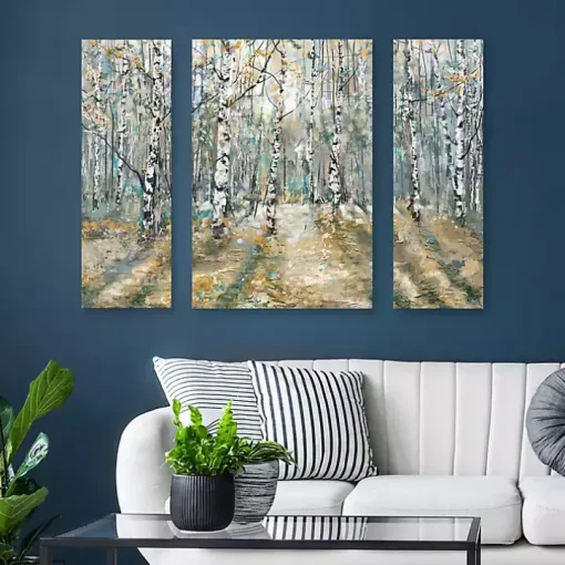 Kaleidoscope Trees Canvas Art Prints, Set of 3