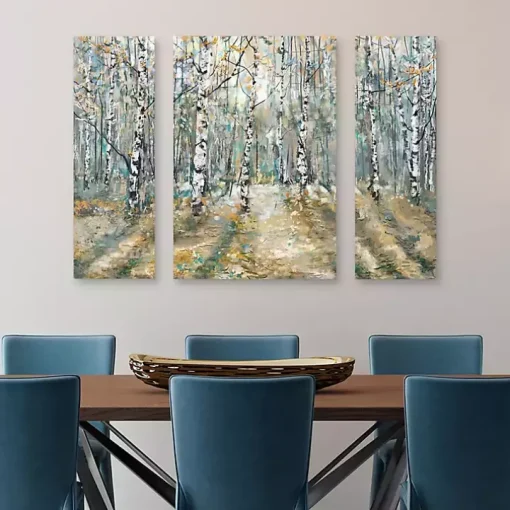 Kaleidoscope Trees Canvas Art Prints, Set of 3
