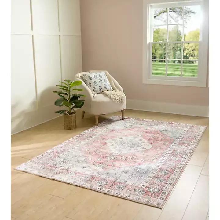 Kelly Traditional Washable Area Rug, 5x8