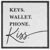 Keys Wallet Kiss Framed Wall Plaque